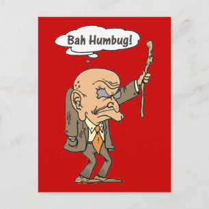 Bah Humbug Old Man Vykort