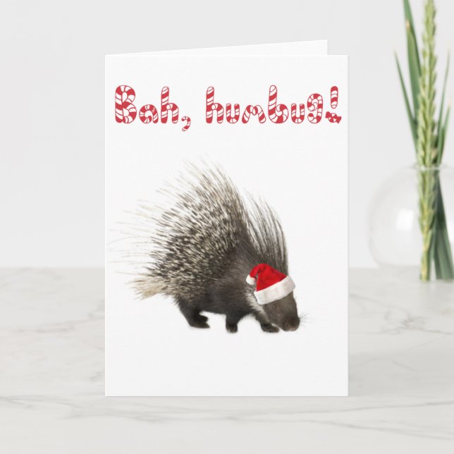 Bah, humbug! Porcupinkort Helgkort (Framsida)