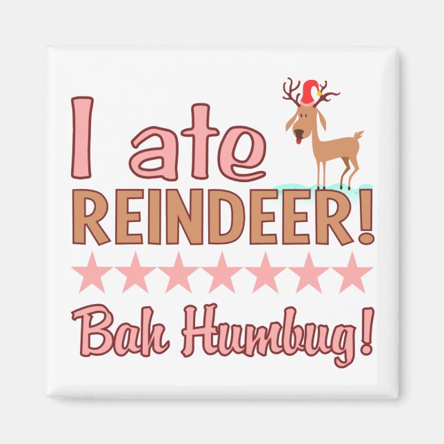 Bah Humbug Reindeer magnet (Framsidan)
