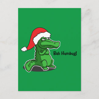 Bah Humbug! Roligt, Alligator med tomhatt Helg Vykort