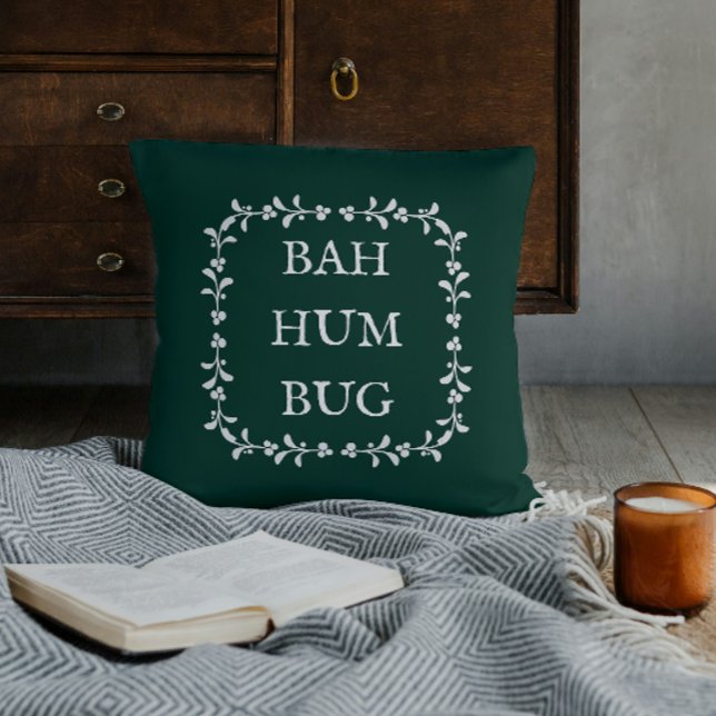 Bah Humbug Scrooge Dickens Christmas Carol Kudde (Skapare uppladdad)