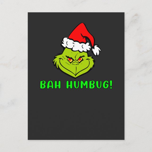 Bah Humbug Scrooge Essential Christmas Cartoon Vykort (Framsida)