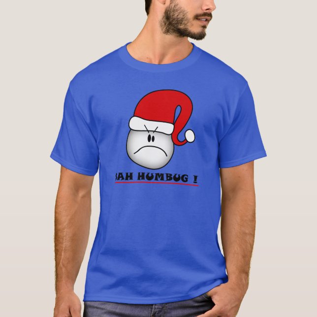 Bah Humbug Scrooge Essential Juldag Tecknad T Shirt (Framsida)