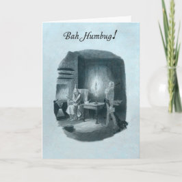 Bah Humbug Scrooge-julkort. Helgkort