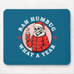 Bah Humbug Skalle Hatt Santa's Godis Jul Pyjamas Musmatta