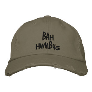 "Bah Humbug" Sockel / Hat Broderad Keps