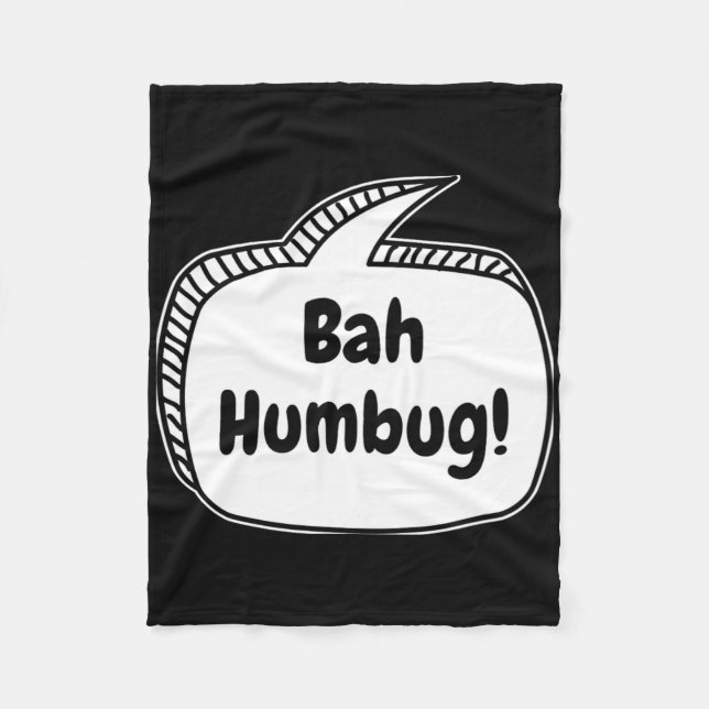 Bah Humbug Speech Bubble T Shirt  Fleecefilt (Framsidan)