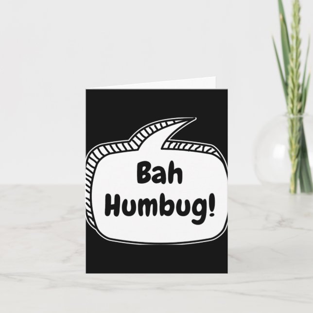 Bah Humbug Speech Bubble T Shirt  Kort (Framsida)