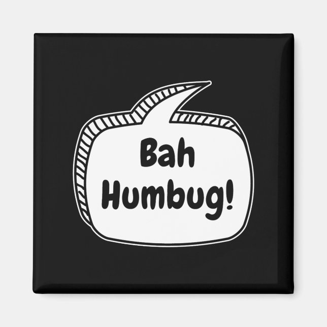 Bah Humbug Speech Bubble Toddler T Shirt  Magnet (Framsidan)