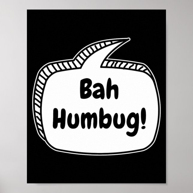 Bah Humbug Speech Bubble Toddler T Shirt  Poster (Framsidan)