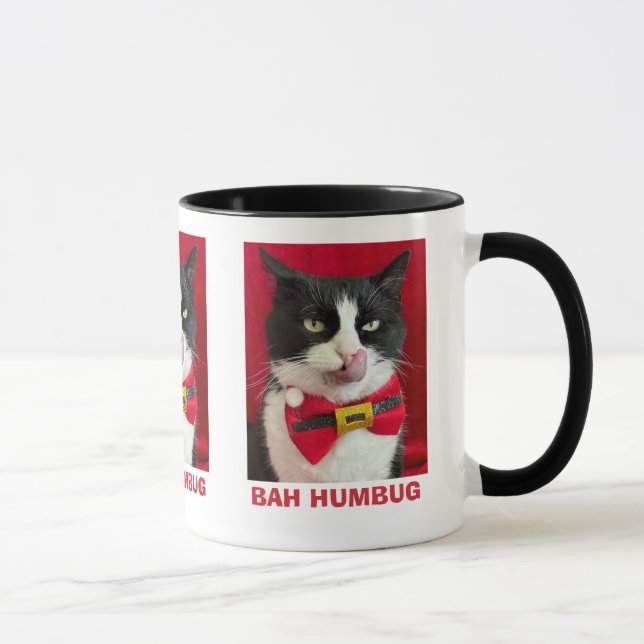 Bah Humbug Tuxedo Cat jul Mugg (Höger)