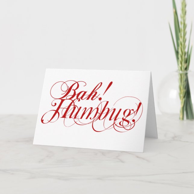 Bah! Humbug! typografijulkort Helgkort (Framsida)