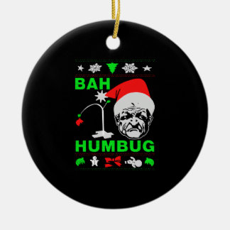 Bah Humbug Ugly jul Shirt Julgransprydnad Keramik