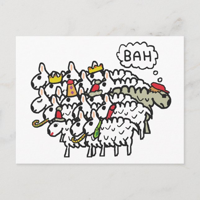 Bah Humbug Vykort (Framsida)