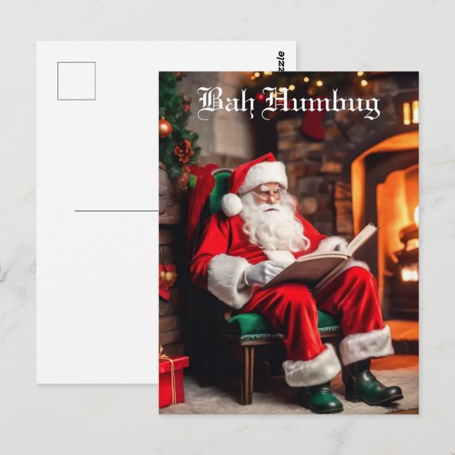 Bah Humbug Vykort (Fram/baksida)