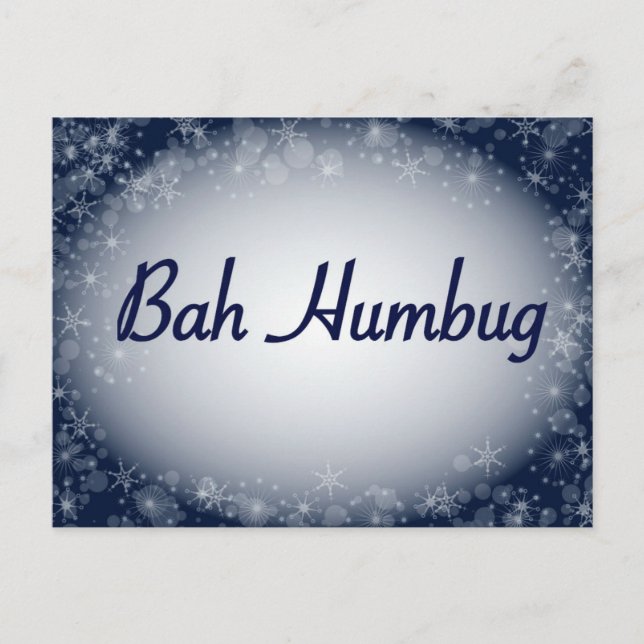 Bah Humbug Vykort (Framsida)