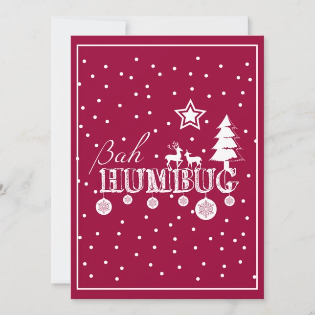 Bah Humbugjul Inbjudningar (Framsida)