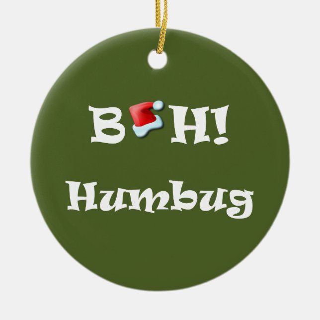 Bah! Humbugjuldekoration Julgransprydnad Keramik (Framsidan)