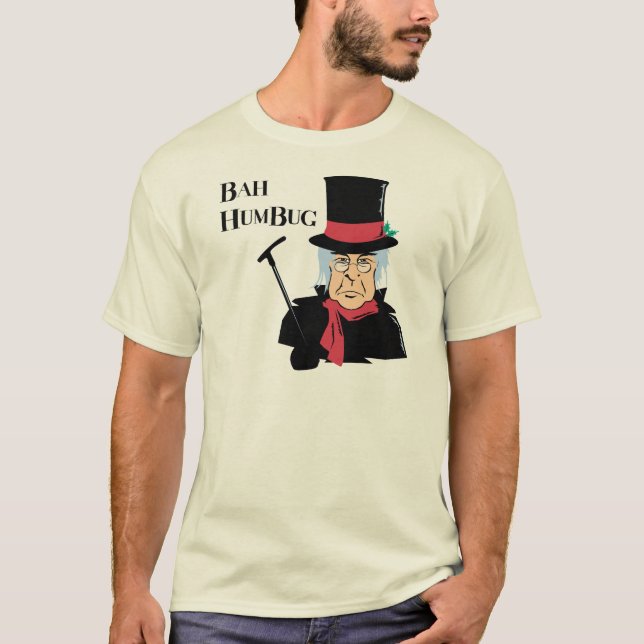 Bah HumbugScrooge T-tröja Tee (Framsida)