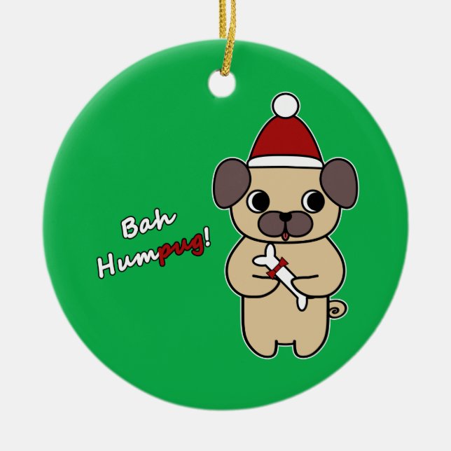 Bah Humpug! 1 Julgransprydnad Keramik (Framsidan)
