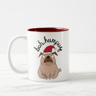 Bah Humpug Grumpy Santa Pug Mugg