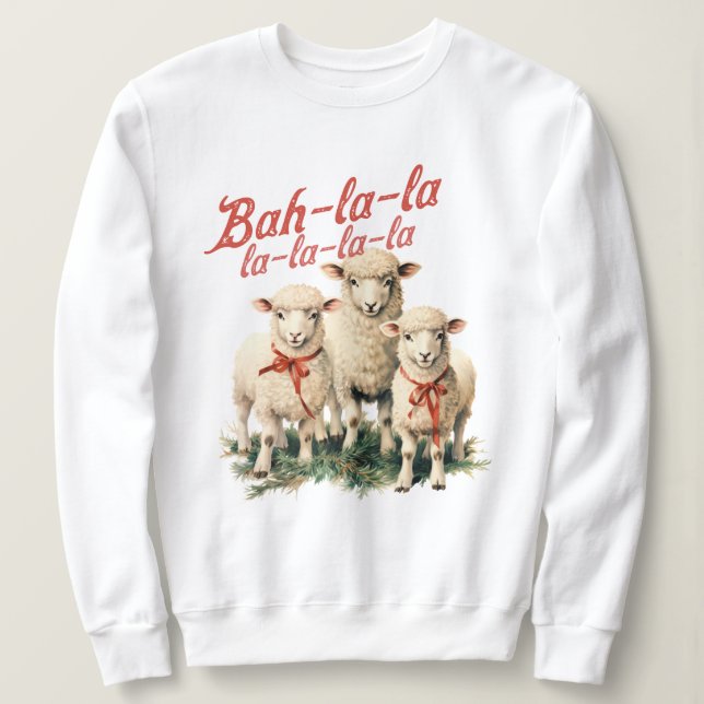 Bah La Cute Retro-julfår T Shirt (Design framsida)
