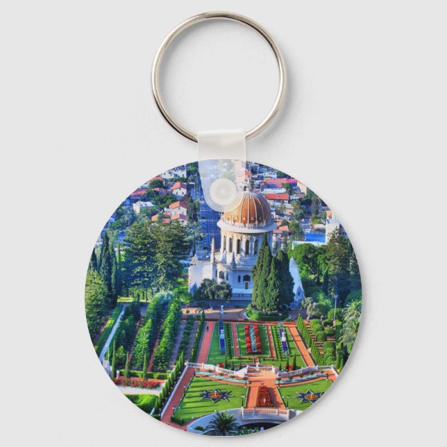 Baha'i Garden Keychain Nyckelring (Framsida)