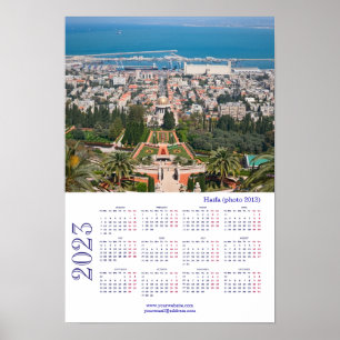Bahá'í Gardens, Haifa (bild 2013) , Israel Poster