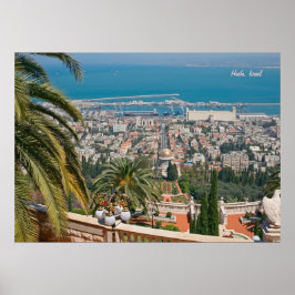 Bahá'í Gardens i Haifa Poster
