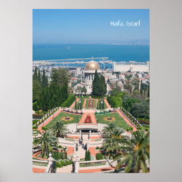 Bahá'í Gardens i Haifa Poster