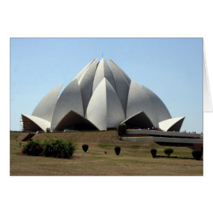 bahai lotus temple hälsningskort