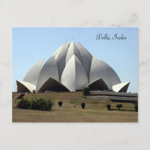 bahai lotus temple vykort