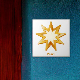 Baha'i Symbol Ceramic Tile Kakelplatta