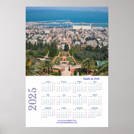 Bahá'í-trädgårdar, Haifa 2013 , Israel  Poster