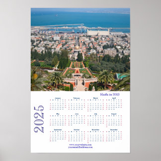 Bahá'í-trädgårdar, Haifa 2013 , Israel  Poster