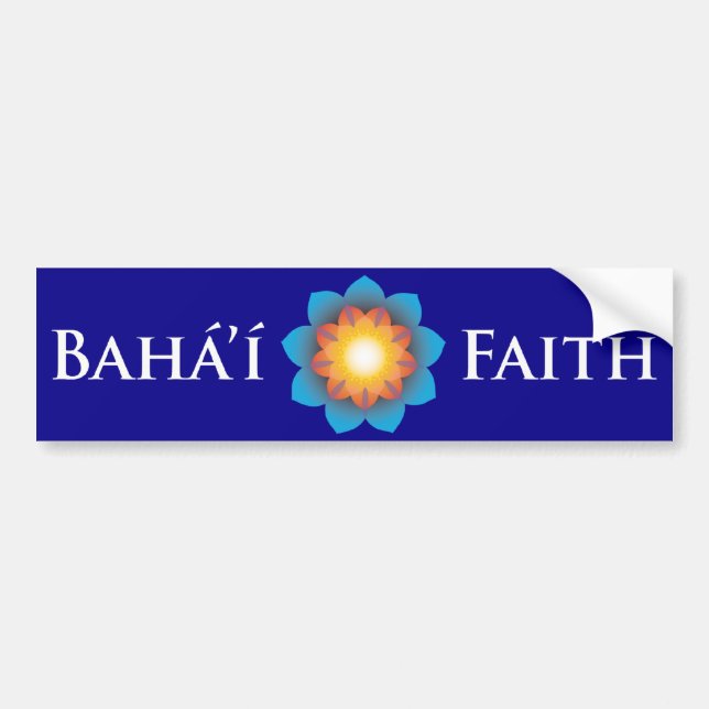 Bahá'í tro bildekal (Framsidan)