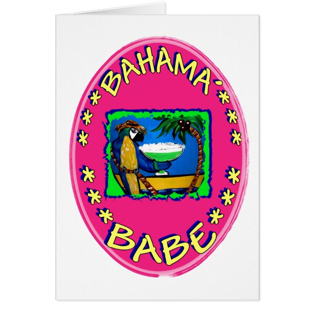 Bahama Babe Hälsningskort (Framsidan)