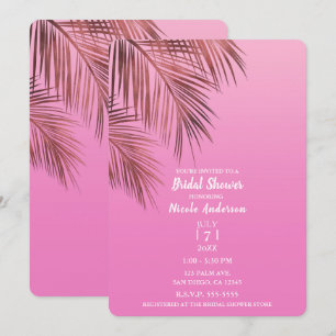 Bahama Breeze Brons Palm Födelsedagsfest för Brude Inbjudningar