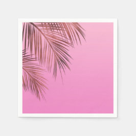 Bahama Breeze Brons Rosa Guld Palm Rosa Bröllop Pappersservett