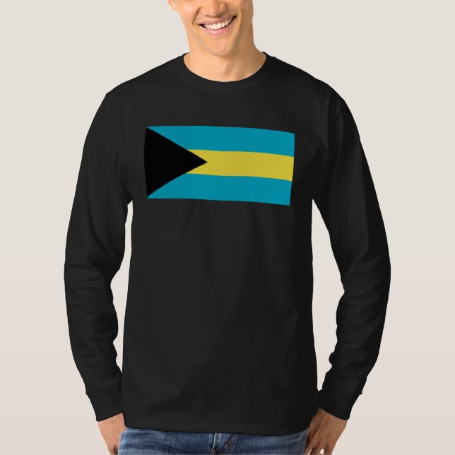 Bahama Islands Flag  1 T Shirt (Framsida)