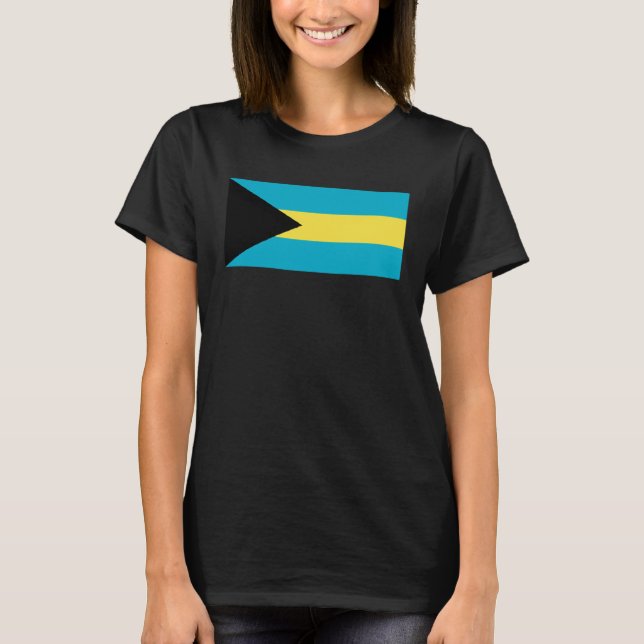 Bahama Islands Flag  1 T Shirt (Framsida)