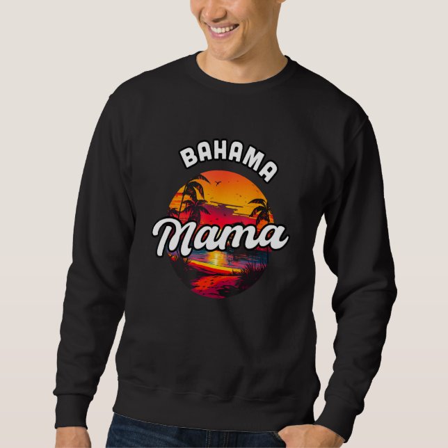 Bahama Mama Nassau Sunset Beach Souvenir Vacation  Lång Ärmad Tröja (Framsida)