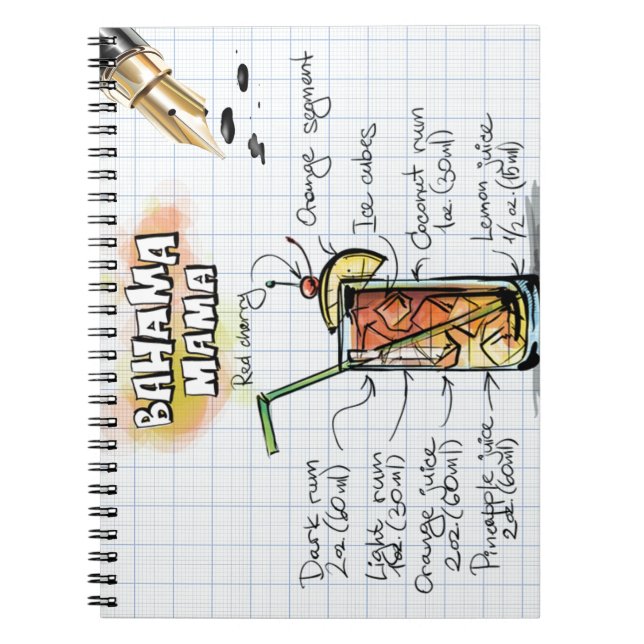 Bahama Mamma Anteckningsbok Med Spiral (Framsidan)