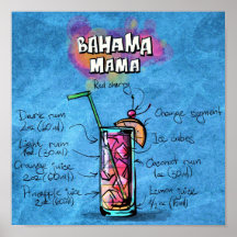 Bahama Mamma Cocktail Poster