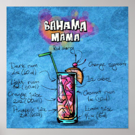 Bahama Mamma Cocktail Poster
