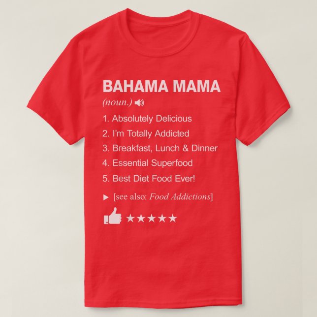 Bahama Mamma Definition betyder _ Funny T Shirt (Design framsida)
