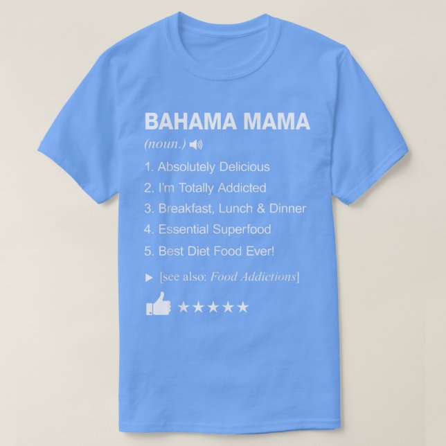 Bahama Mamma Definition betyder _ Funny T Shirt (Design framsida)