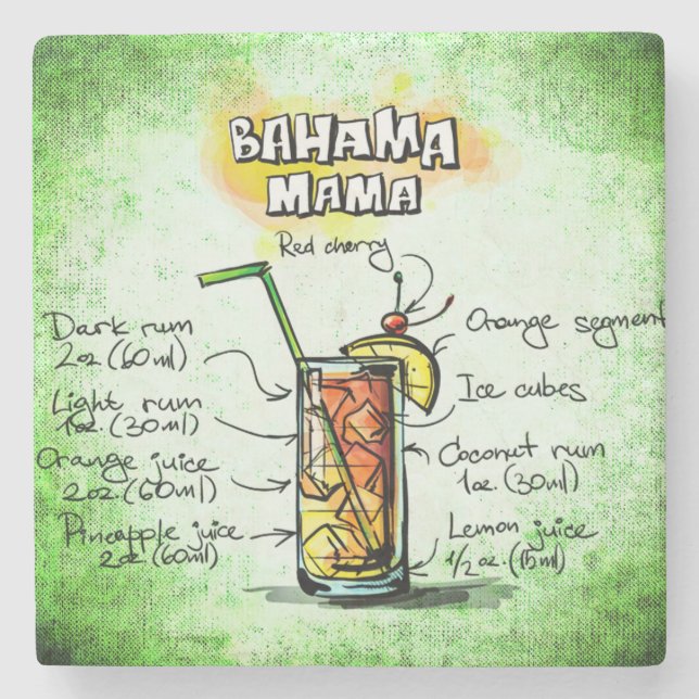 Bahama Mamma Drink Recipe Stenunderlägg (Framsidan)