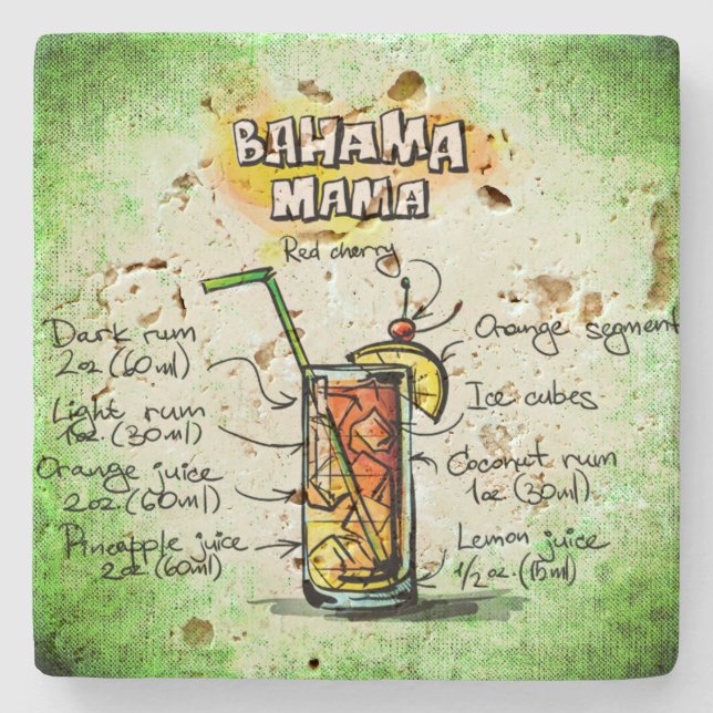 Bahama Mamma Drink Recipe Stenunderlägg (Framsidan)