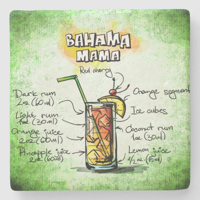 Bahama Mamma Drink Recipe Underlägg Sten (Framsidan)